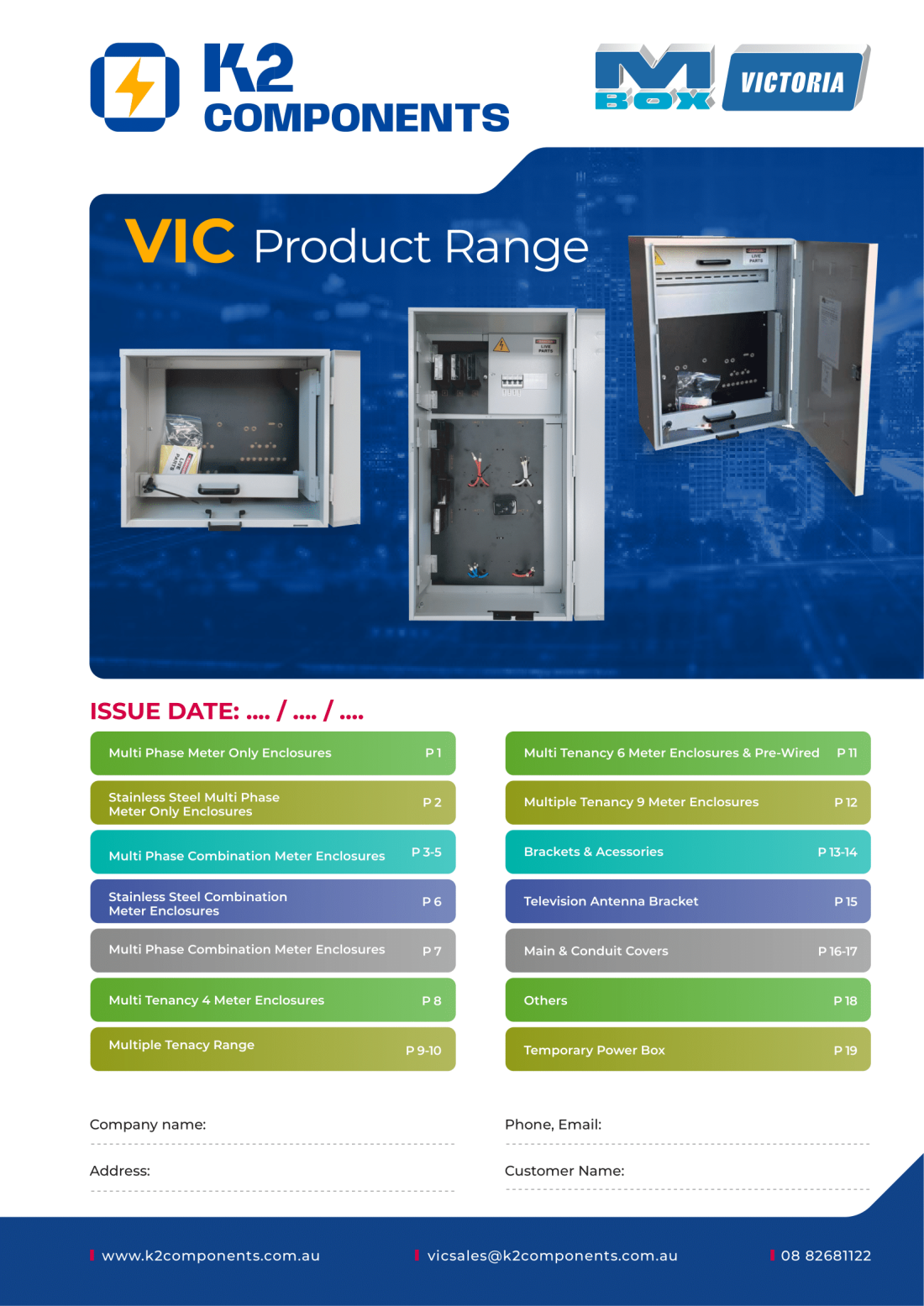 K2C VIC Product Range